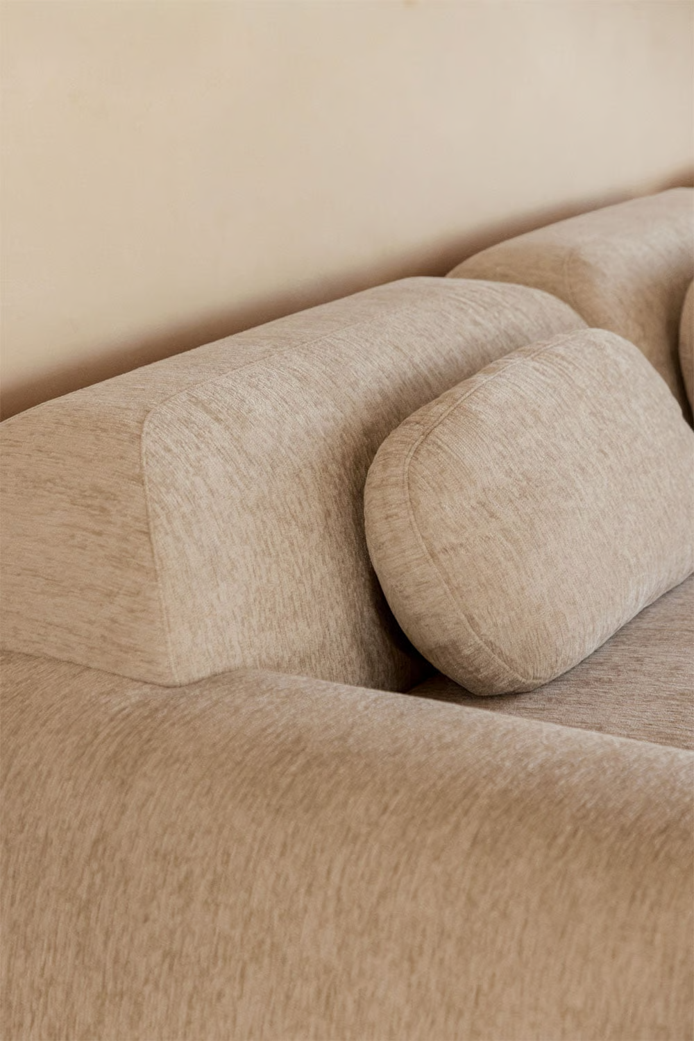UV HOME Left corner module with armrest for modular sofa in chenille vacuum packed Merida