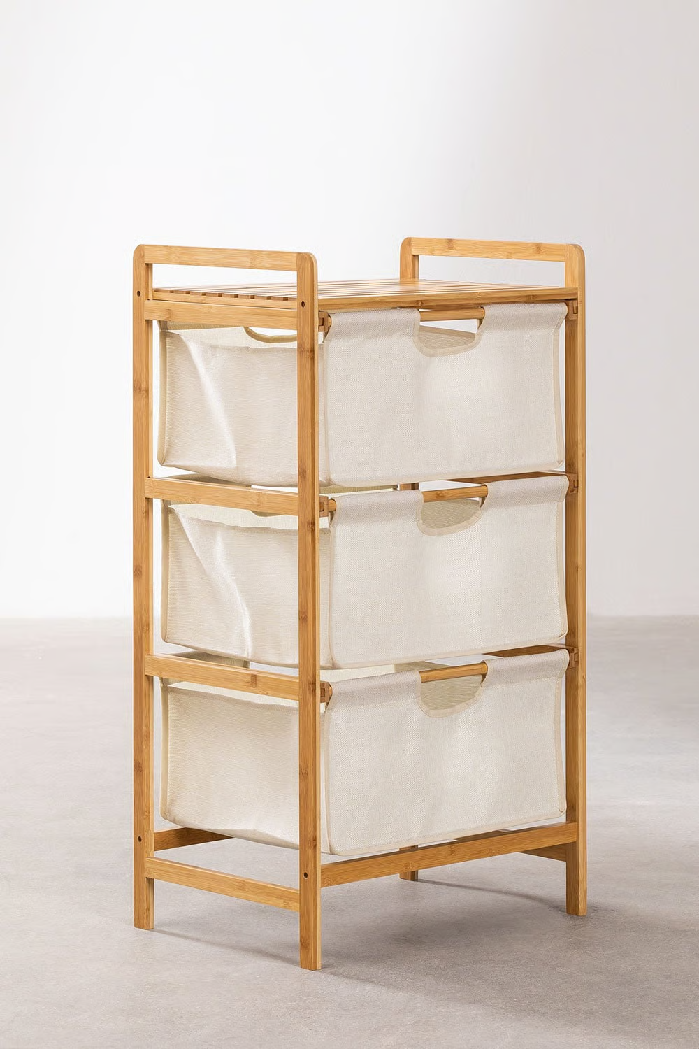 UV HOME Skadi Bamboo Rack 50×90 cm with 3 Baskets