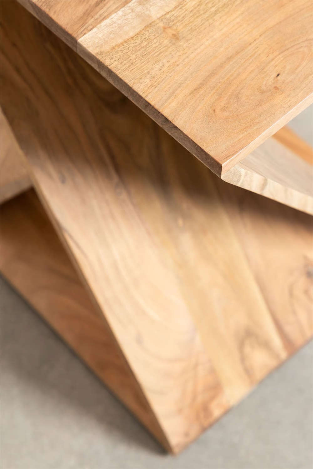 UV HOME Gorvea Square Bedside Table 40x40 cm in Acacia Wood