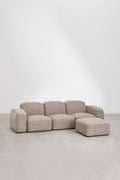 UV HOME Bastian 3-piece modular sofa and pouf