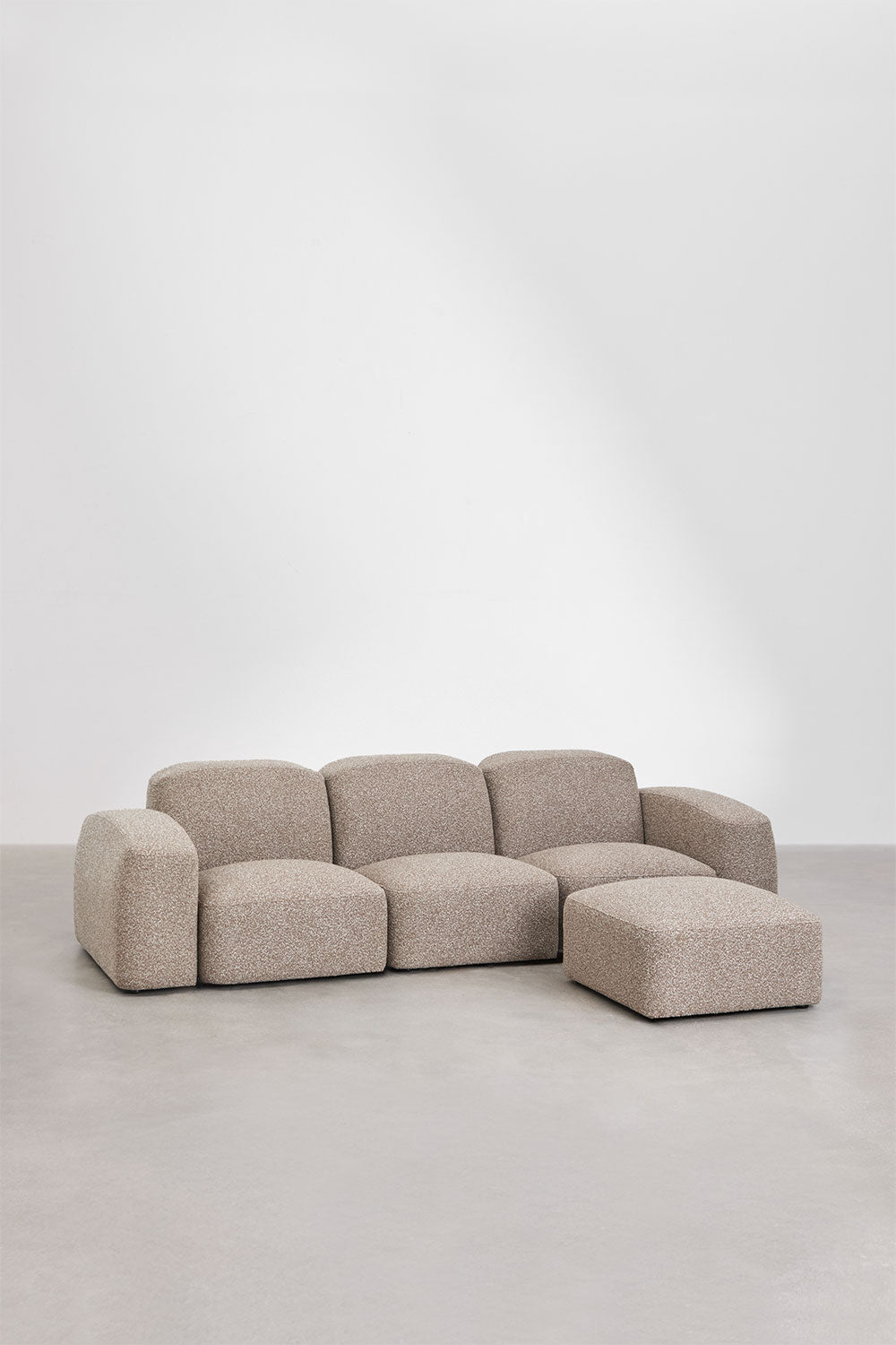 UV HOME Bastian 3-piece modular sofa and pouf