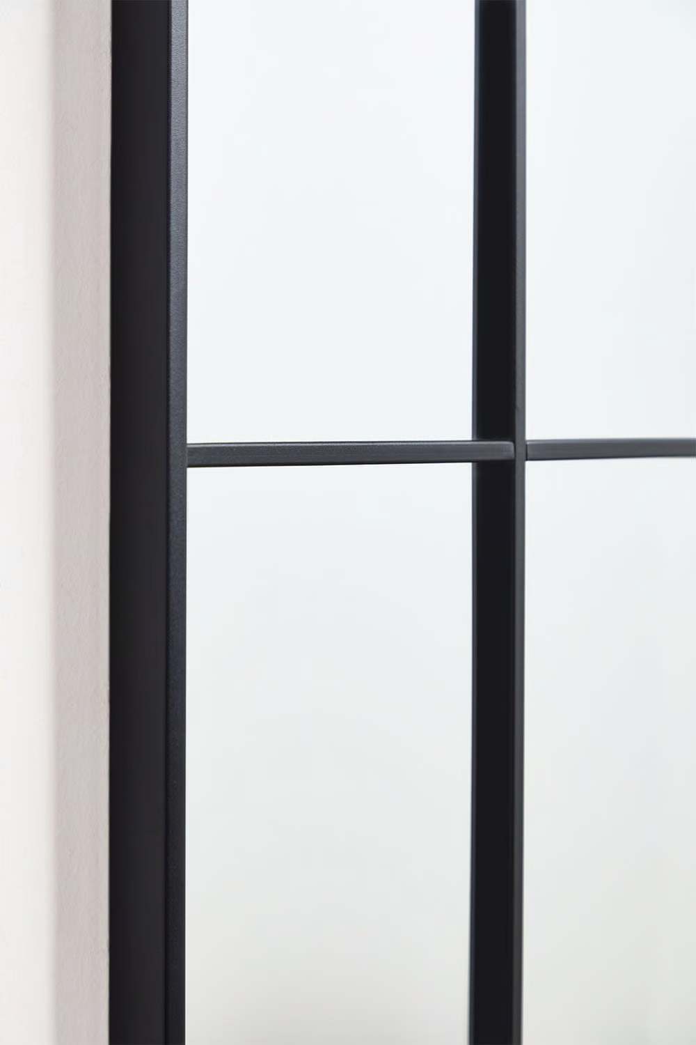 Rania Rectangular Wall Mirror with Window Effect 40 x 130 cm (Metal)