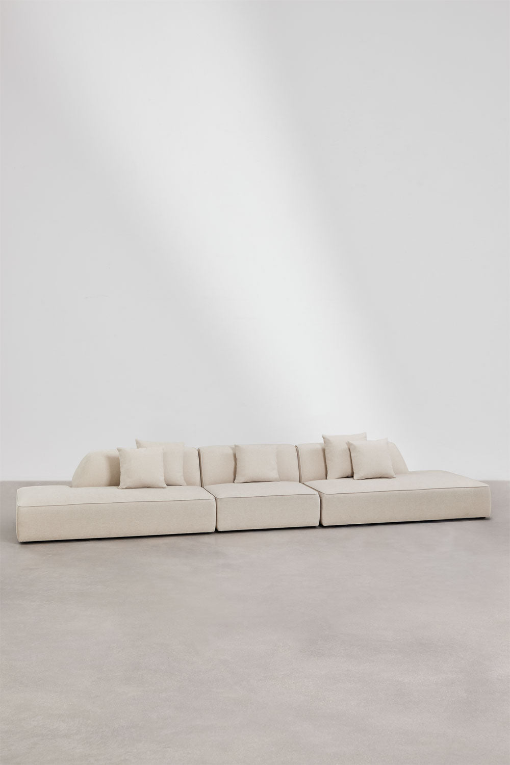 Cardea 3-piece modular sofa with double upholstered chaise longue