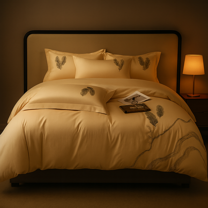 UV HOME Cotton Embroidered Bedding Set