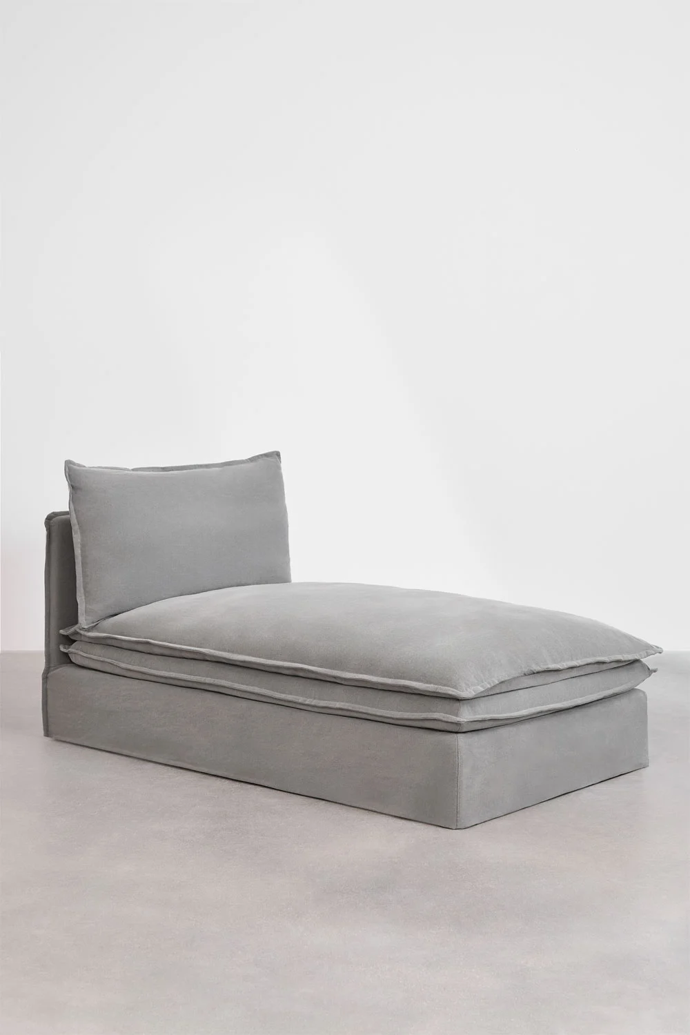 UV HOME Longue chair module for modular sofa in linen and cotton Grace