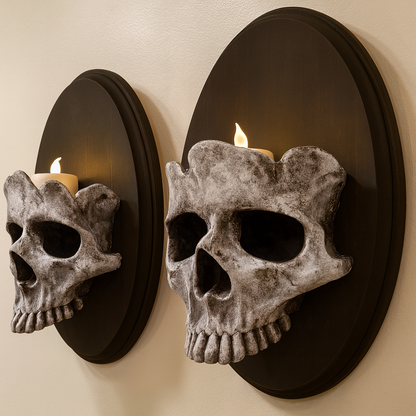 💀 UV HOME Skull Candle Holder – Gothic Home Decor
