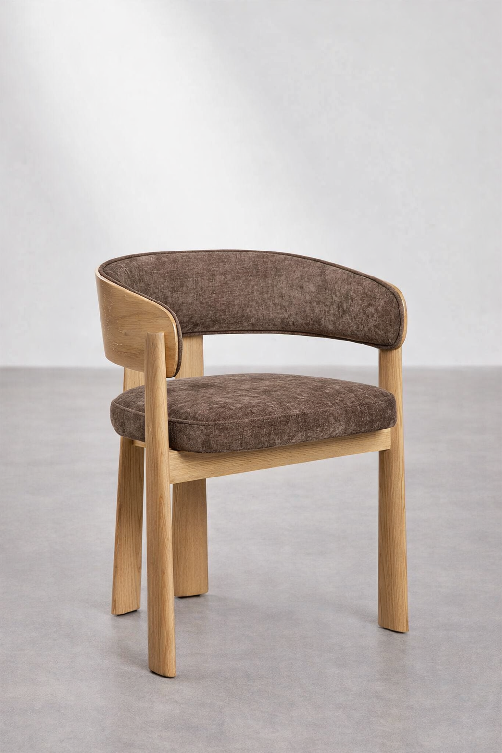 UV HOME Olea Dining Chair – Oak Wood & Upholstered