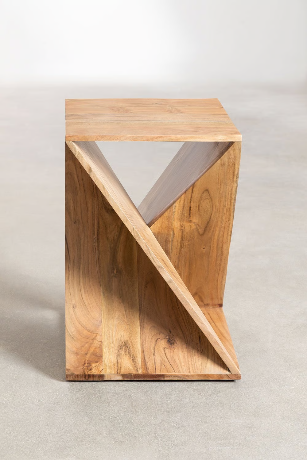 UV HOME Gorvea Square Bedside Table 40x40 cm in Acacia Wood