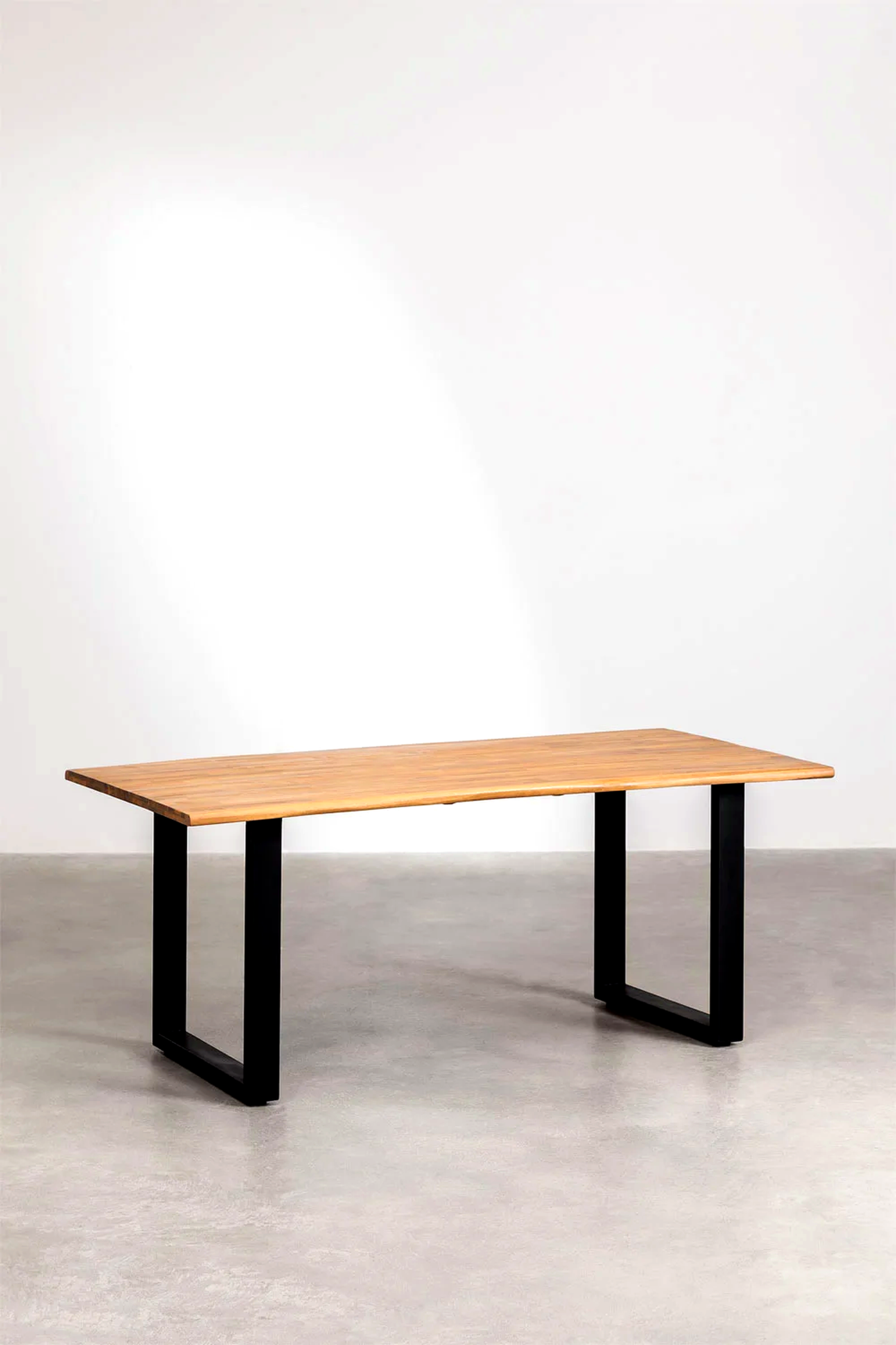UV Home Maupi Rectangular Dining Table – Acacia Wood & Steel