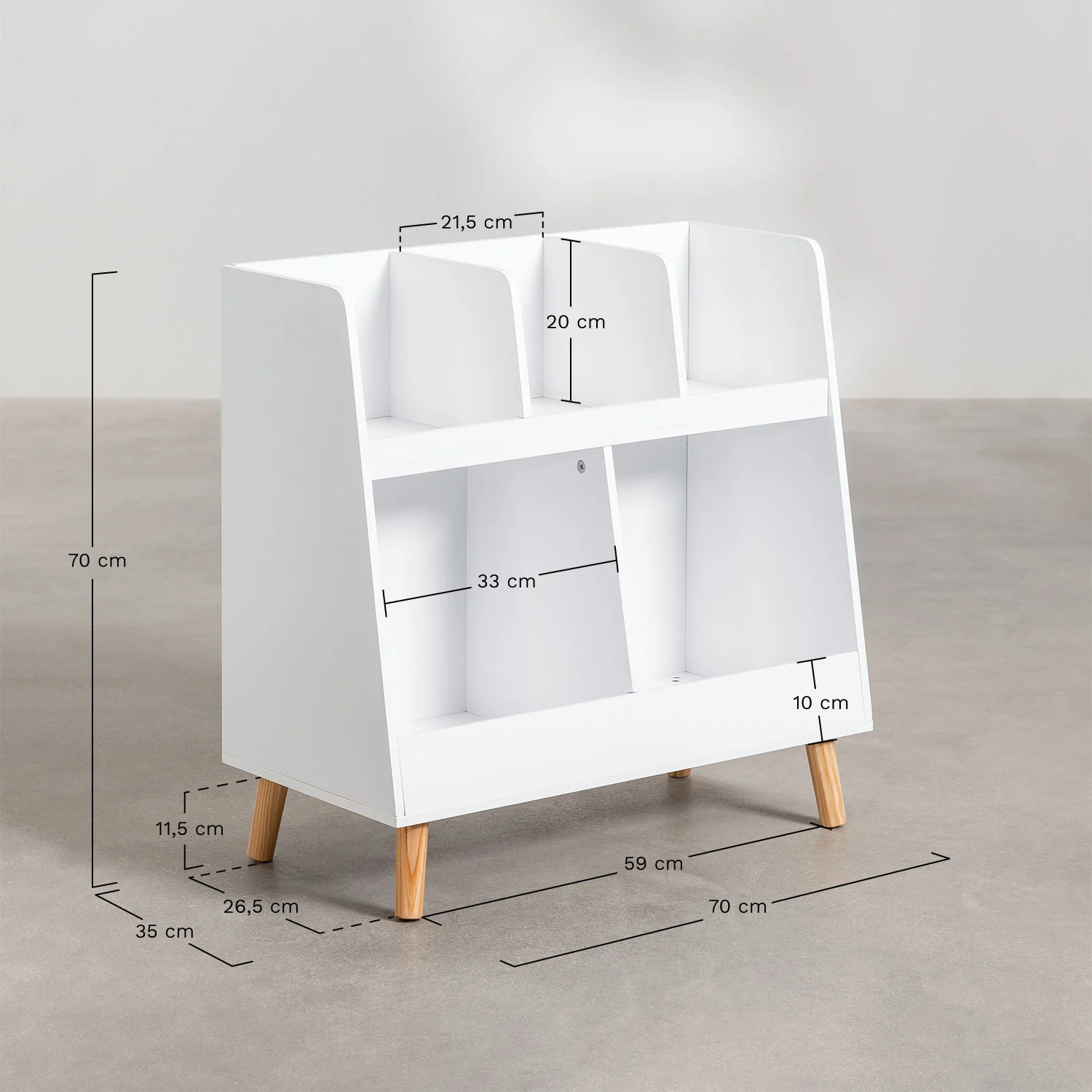 UV Home Organizer cabinet in MDF and pine wood Tom Kids