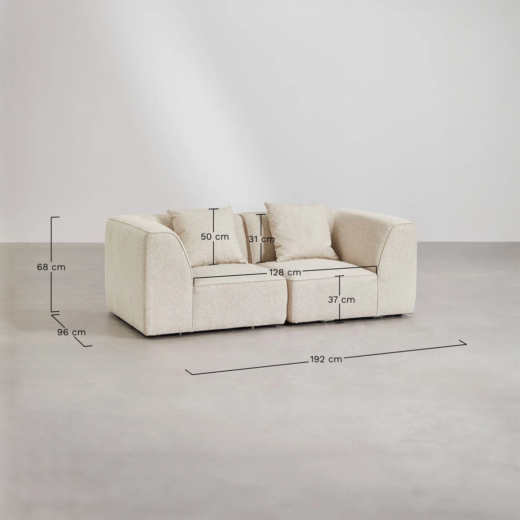 UV HOME Cardea upholstered modular sofa with 2 parts