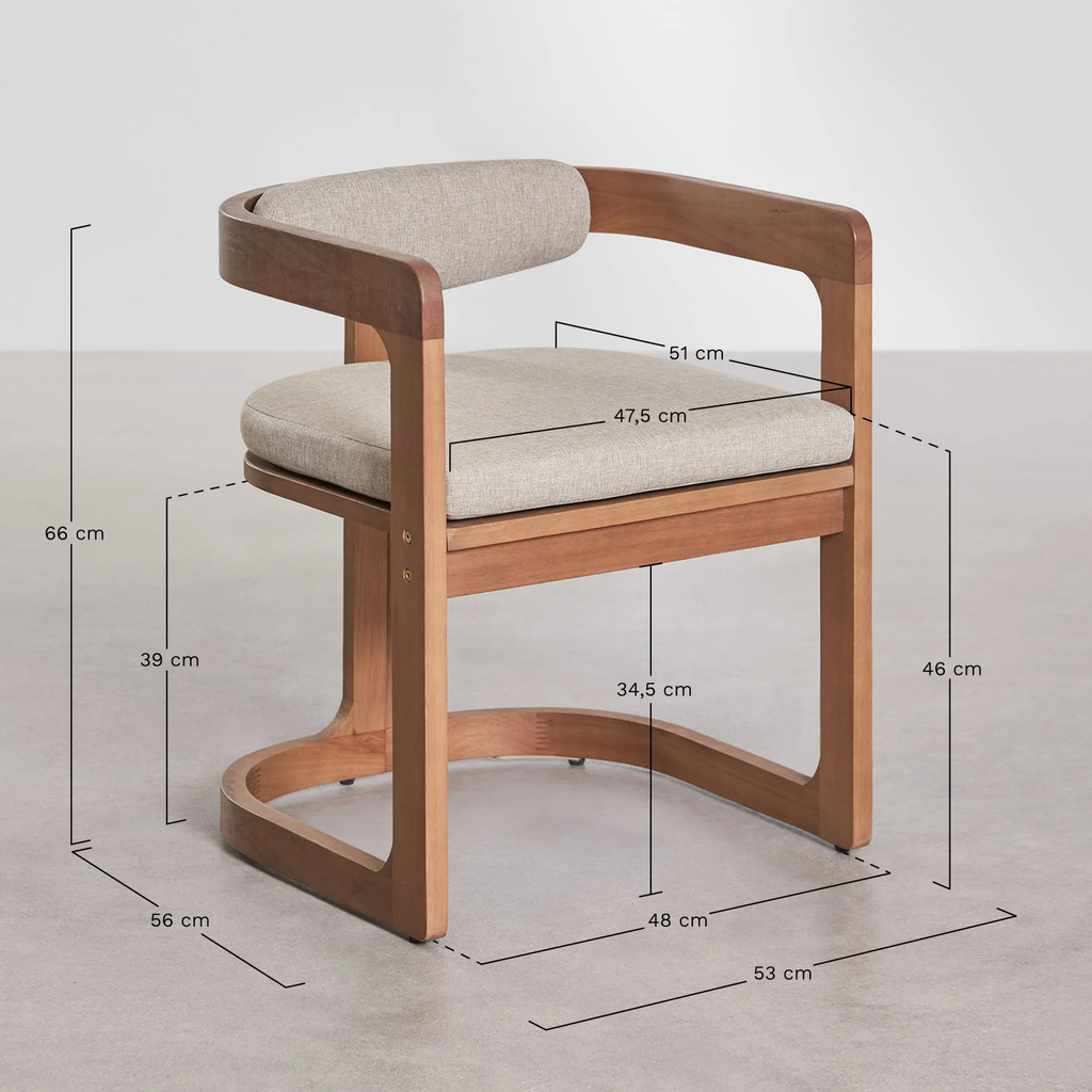 UV HOME Selira acacia wood garden chair