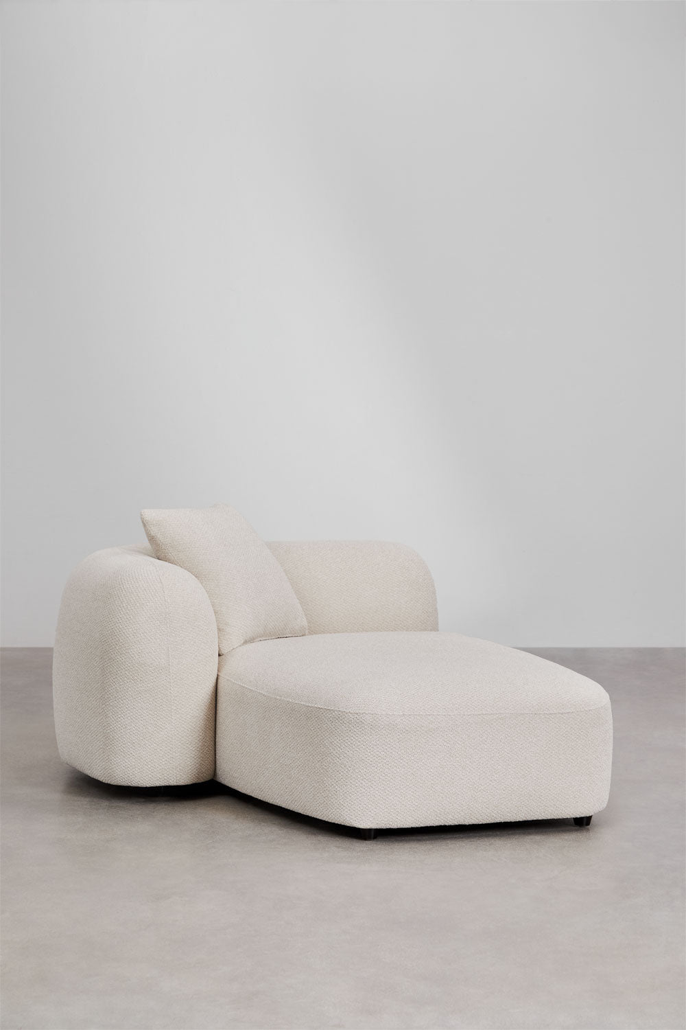 UV HOME Left chaise longue module for modular sofa in chenille Coco