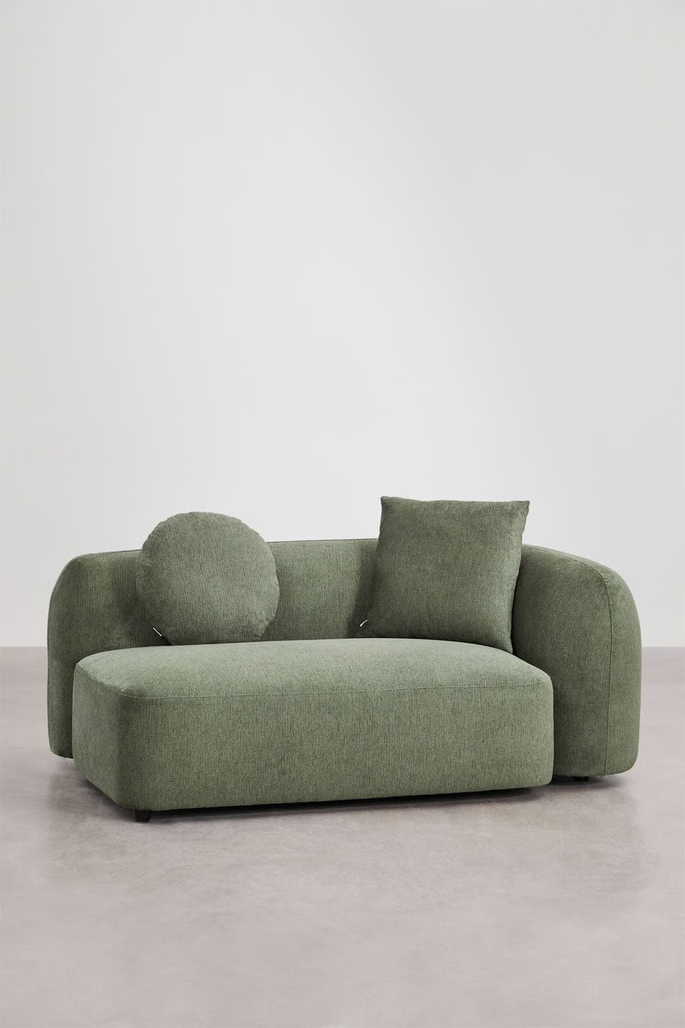 UV HOME Living room set with 2-piece modular sofa and armchair in Coco chenille