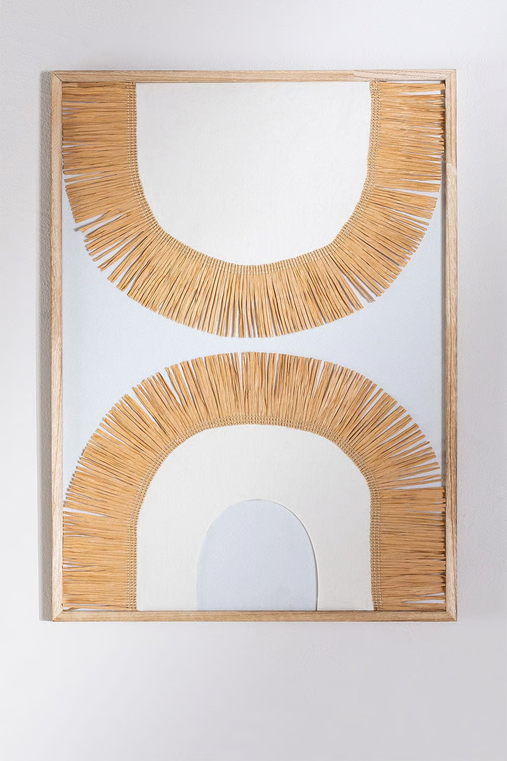 UV HOME Basabe MDF & Raffia Wall Art