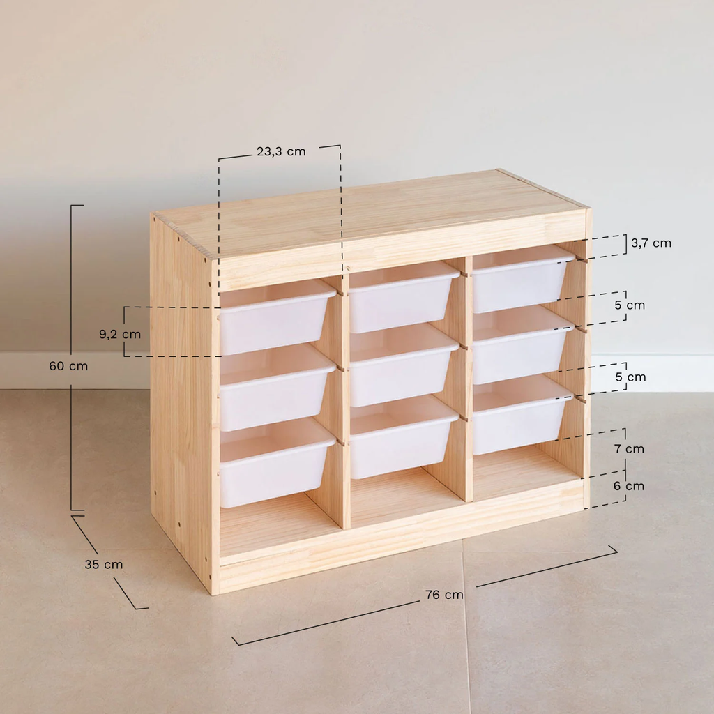 UV Home Storage module in pine wood Nopik Kids