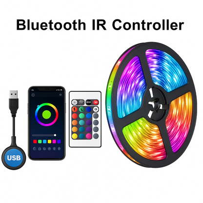UV HOME LED Strip Lights with 3-Key Controller