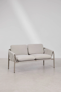 UV HOME Zunika Upholstered 2-Seater Garden Sofa with Steel Frame