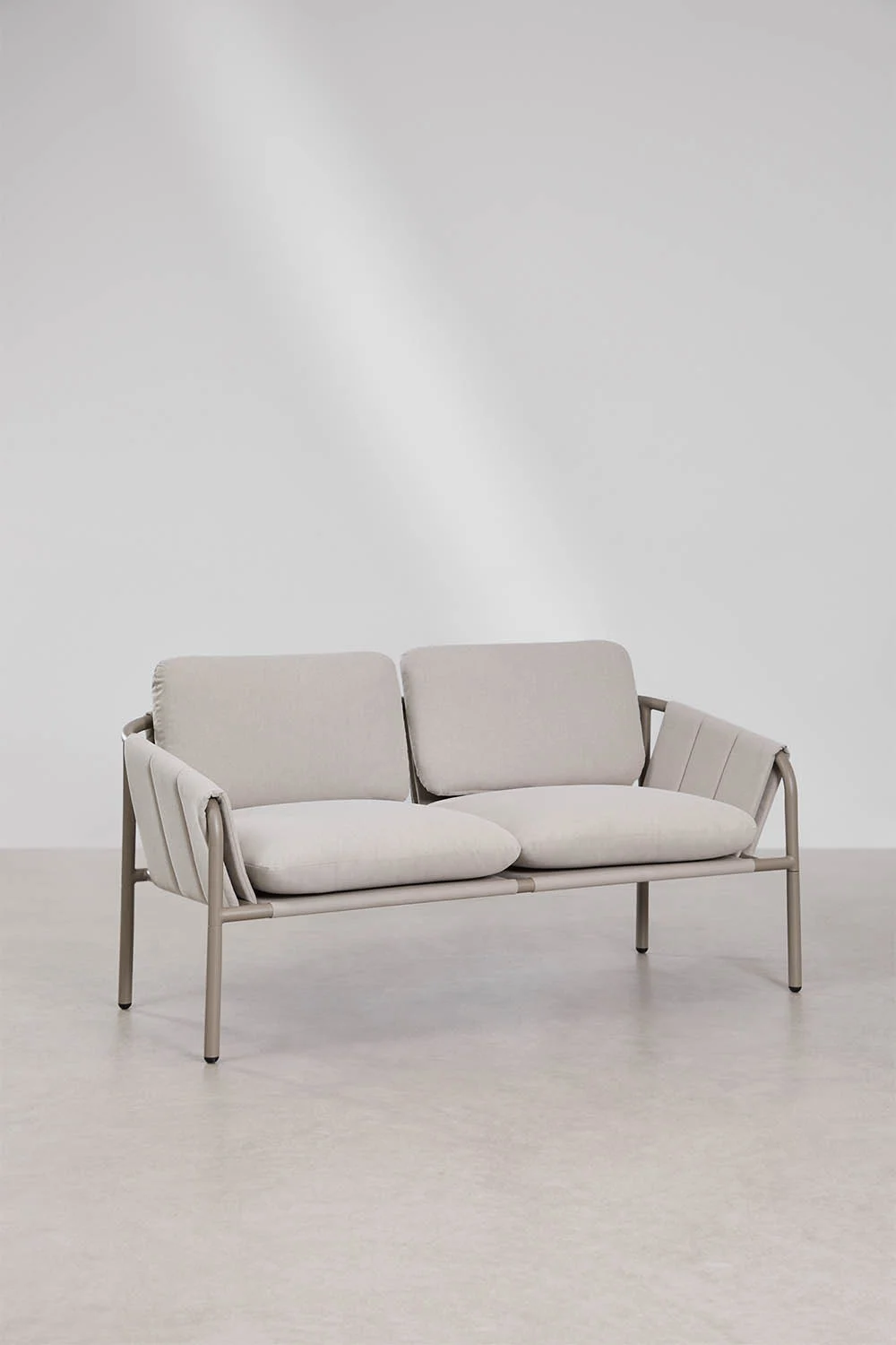 UV HOME Zunika Upholstered 2-Seater Garden Sofa with Steel Frame