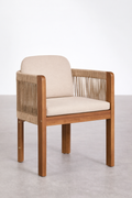 UV HOME Serel Dining Chair – Acacia Wood & Braided Rope