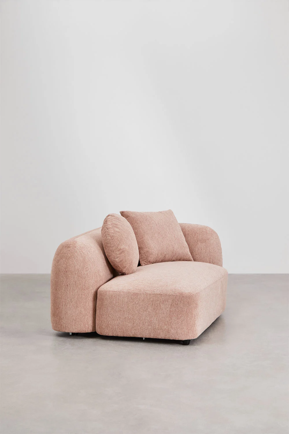 UV HOME 2-seater corner module right for modular sofa in Coco chenille