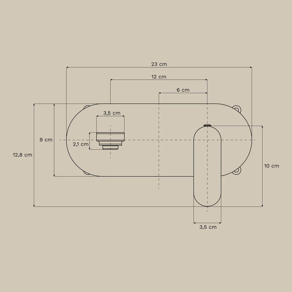 UV HOME Alameda Brass Built-in Basin Tap