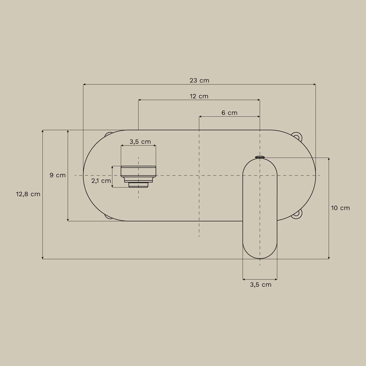 UV HOME Alameda Brass Built-in Basin Tap