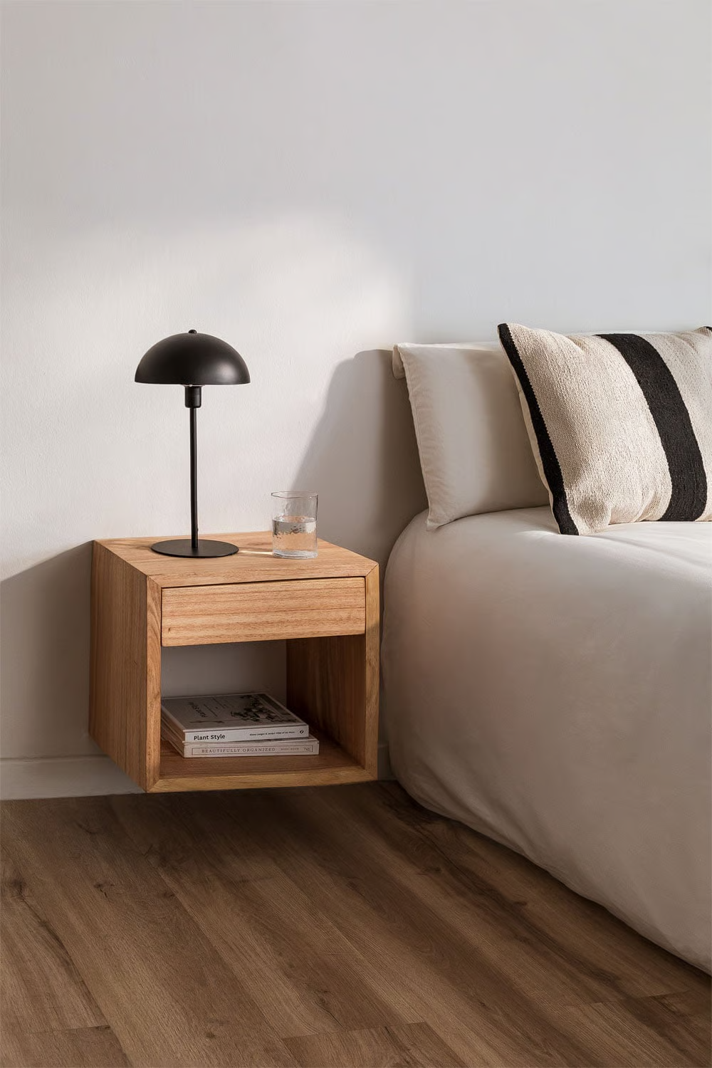 UV HOME Gyda Floating Wooden Bedside Table