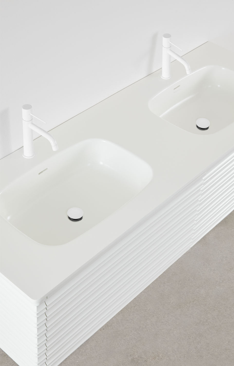 UV HOME Noura Floating Wooden Bathroom Vanity Set with Integrated Sinks