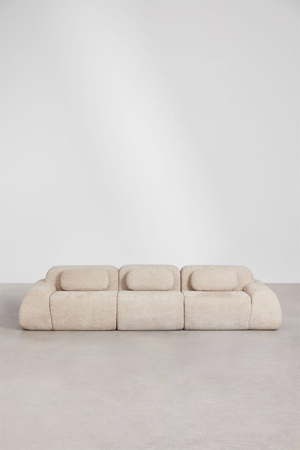 UV HOME 3-piece modular sofa in vacuum packed chenille Merida