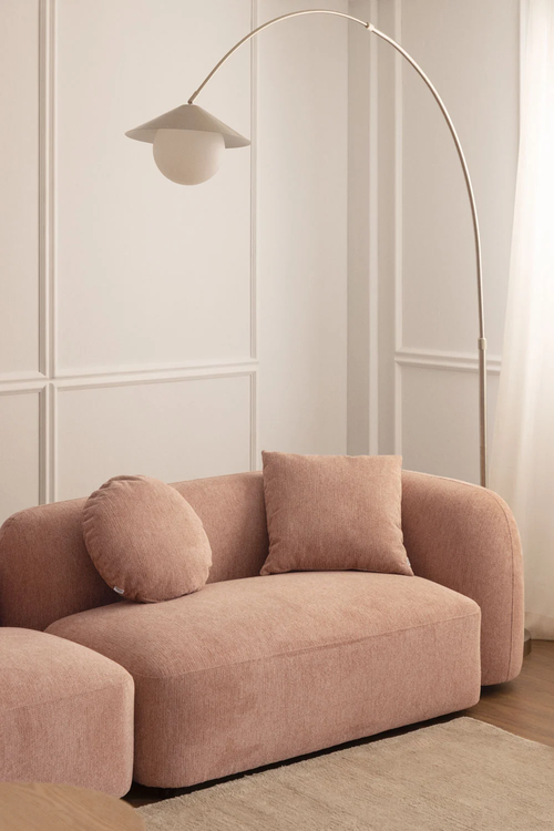 UV HOME 2-seater corner module right for modular sofa in Coco chenille