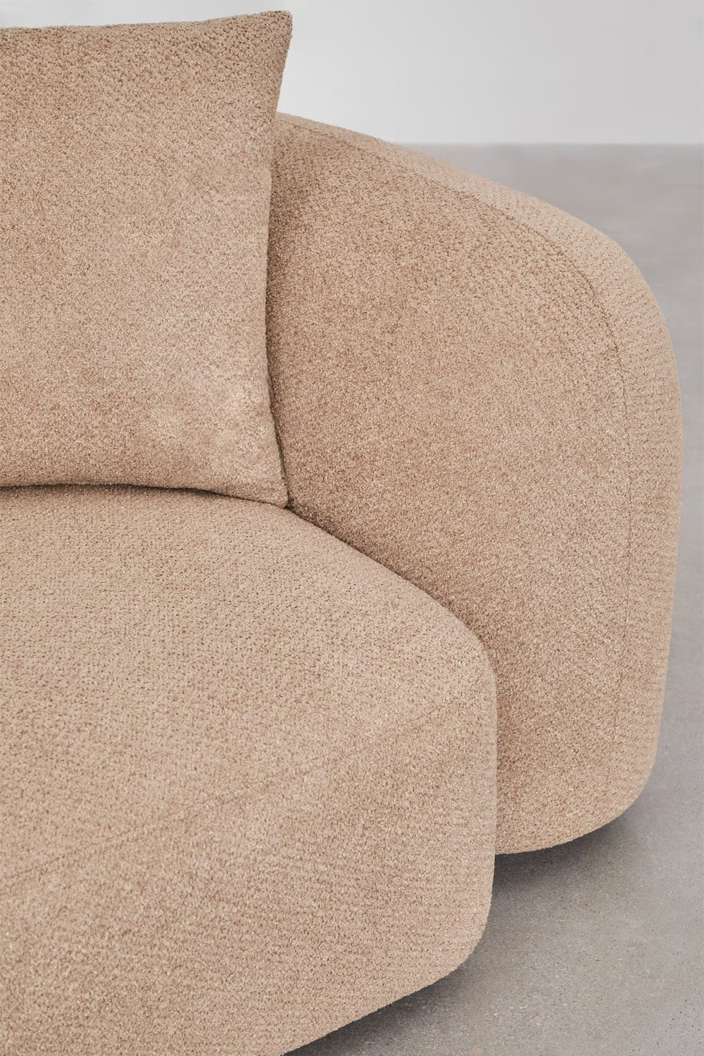 UV HOME Modular sofa with left chaise longue of 2 parts in chenille Coco